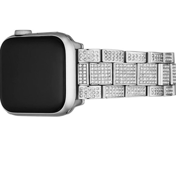 MICHAEL KORS Pavé Silver-Tone Strap For Apple Watch - Picture 4 of 8